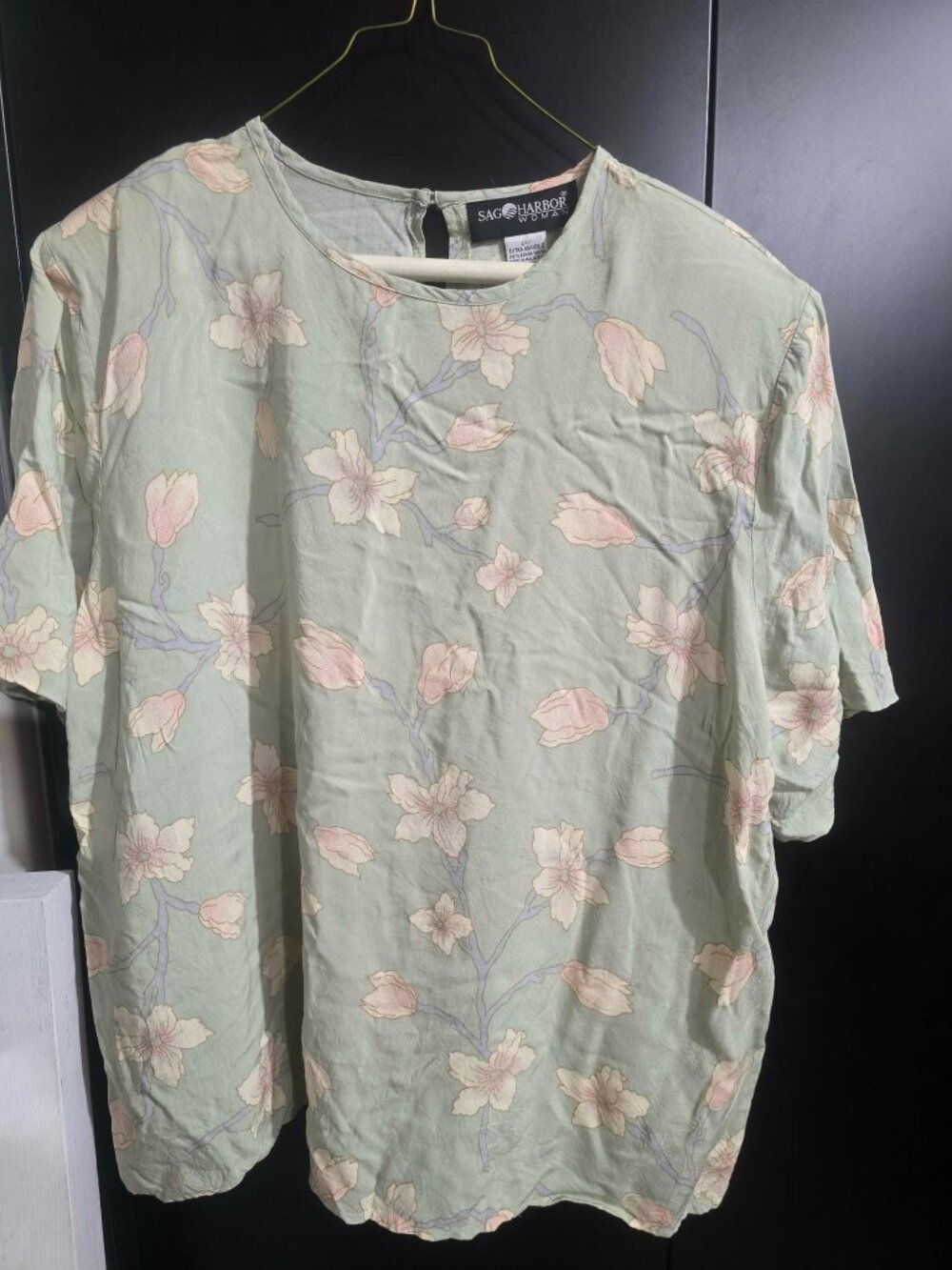Sag Harbor Woman Floral Rayon Blouse Size 2X